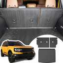 Cargo Liners Rear Trunk Mat for Ford Bronco Sport Accessories 2021 2022 2023 2024 2025 2026 with Hook&Loop All Weather Anti-Slip Split Dog Liner 3PCS