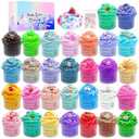 30 Pack Butter Slime Kit, Scented Slime Supplies Kit for Girls and Boys, Stress Relief Toy for Kids Education, Party Favor, Gift and Birthday