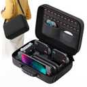 Lmcpa Storage Case for Nintendo Switch 2,Protective Hard Travel Carry Case for Switch 2 Camera,Console,Pro Controller and Other Switch 2 Accessories with 22 Game Cartridges and Shoulder Strap,Black