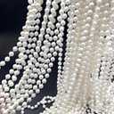 12mm Pearls for Crafting 26 Feet Pearl Strings Garland for Crafts Artificial Pearl Beaded Trim Chain Roll Strands Craft String Pearls for Pearl Bead Roll Strand for Wedding Party Christmas Decoration