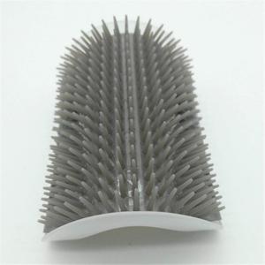 1 Long-Haired Cat Corner Brush, Facial Massage Comb, Comfortable Grooming Brush Cats Wall Toy (One Size, Gray)