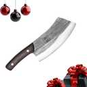 COOLINA Altomino Handmade Chef Knife, 7.1 in High Manganese Clad Steel Blade, for Slicing Meat and Vegetables