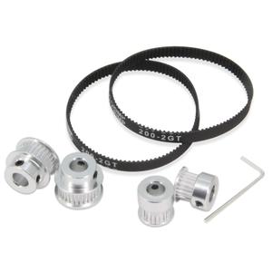 Zeberoxyz 2PCS Set GT2 Synchronous Wheel 20&30 Teeth 8mm Bore Aluminum Timing Pulleys with 2PCS Length 200mm Width 6mm Belt (20-30T-8B-6)