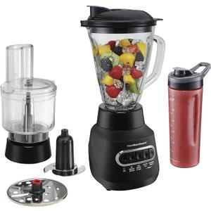 Hamilton Beach MultiBlend® Kitchen System, 3-in-1 Blender with Food Processor Attachment, 52 oz. Blending Jar, and 20 oz. Travel Jar, R58176 