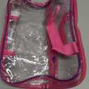 Clear Toiletry Bag - PVC Makeup Bag - Large Transparent Cosmetic Travel Case - See Through Packing Cube with Handle - Clear Bag with Zipper - Plastic Storage Pouch Mix