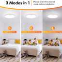 Brightever 7 Inch Motion Sensor Ceiling Light Wired, 15W 1500LM Close to Ceiling Light Fixture, Ultra Slim 0.67Inch, 2700K-6500K Adjustable Motion Sensor Light Indoor for Laundry, Garage, Stairs 1Pack
