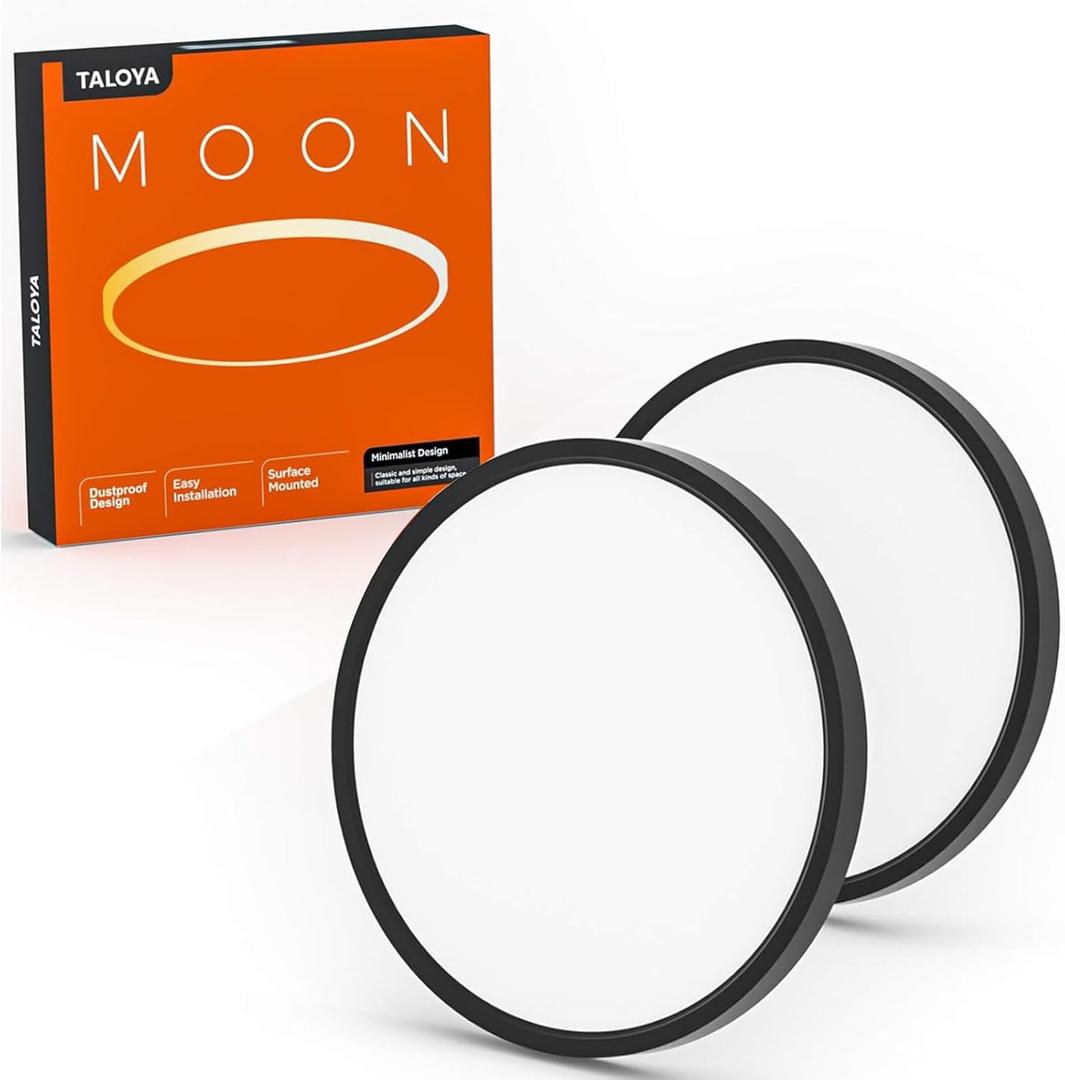 TALOYA Surface Mount LED Ceiling Light 15.8 Inch-2 Pack Black Shell, Equivalent to Traditional 240W Bulb Light for Kitchen Bedroom Utility Closet Room,5 in 1(3000k/3500k/4000k/5000k/6500k) TALOYA Surface Mount LED Ceiling Light 15.8 Inch-2 Pack Black Shell, Equivalent to Traditional 240W Bulb Light for Kitchen Bedroom Utility Closet Room,5 in 1(3000k/3500k/4000k/5000k/6500k)