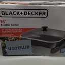 BLACK+DECKER Electric Skillet, Variable Temperature Control, Nonstick Cooking Surface, Dishwasher Safe, Tempered Glass Lid, 12"x15"