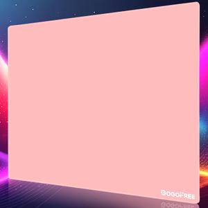 Glass Gaming Mouse Pad, Professional Esport Tempered Glass Mouse Pad Ultra-Smooth Micro-Etched Surface for Top Speed and Control,Hard Mousepad Pink(19.7L x 15.8W inches)