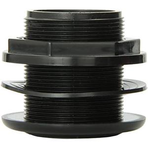 Lifegard Aquatics Standard Threaded Bulkhead Kit for Fish Aquariums – High-Impact Resistant PVC – Includes Bulkhead Fitting, Gasket, Lock Nut – Jet Black – 1-1/2 Inch
