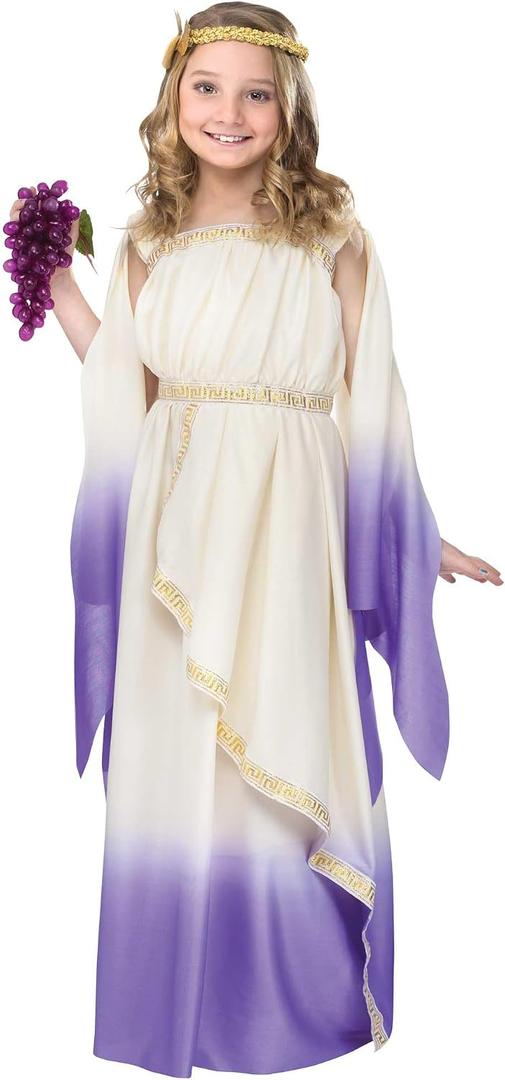 Fun World Girls Purple Goddess Costume, Large