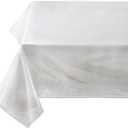 Heavy Duty Clear Plastic 100% Waterproof Tablecloth Protector, Vinyl Table Cloth, Oil Proof Wipe Clean Table Cover for Dining Tables, Parties and School Projects (54" x 70" Rectangular)