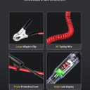 Automotive Test Light with 5-120V LED Digital Voltage Display, Circuit Tester Automotive with Voltmeter & Dual Color Polarity Indicator, Electrical Test Pen with Long Probe for Car RV Fuse Checker