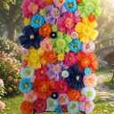 Suncalla 60 pcs Giant Colorful Tissue Paper Flowers 20" 12" 6" Tissue Paper Flower Mexican Crepe Pom Poms Church Floral Wall Decor for Wall Mexican Wedding Bridal Shower Party Decor(Classic Color)
