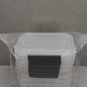 YORY 5 cup Plastic Food Storage Containers with Lids Nestable Freezer Dishwasher Safe Rectangle Meal Prep Container Set,5-Pack