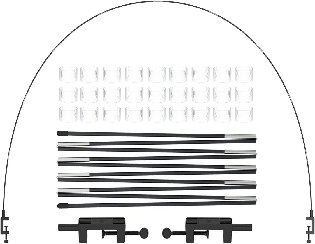 LANGXUN 12ft Black Table Balloon Arch Kit, Balloon Arch Stand Frame For Birthday Party Wedding and Graduation Decorations, Christmas Decort Baby Shower Bachelor Party Supplies