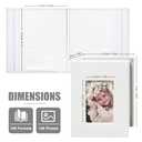 Photo Album 4x6 100 Pockets, Linen Cover Top Loader Vertical, Slip-in Picture White Pockets Albums for Wedding, Family, Anniversary, Baby, Vacation
