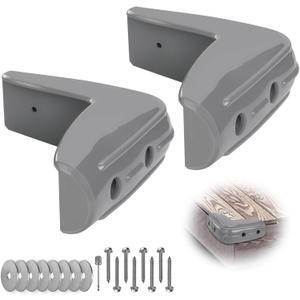 Corner Dock Bumper Fender, Marine Corner Dock Fender Guard, Soft UV-Resistant Marine-Grade Vinyl, Inflatable Protection, 10-Inch x 10-Inch, 2-Pack, Gray