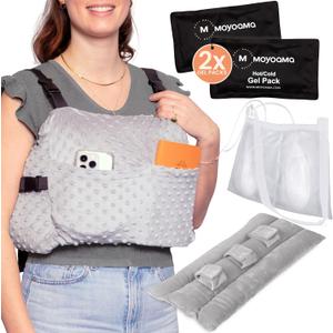 MOYOAMA Post Mastectomy Pillow – Hands-Free Protection with Secure Strap & Easy-Clean Washable Cover Breast Surgery Must Haves,Breast Reduction Recovery Supplies,Breast Augmentation