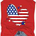 kfulemai Womens American Flag Tanks Tops 4th of July Shirts Patriotic Graphic Tee Independence Day Sleeveless Shirt(XL, Red-4)
