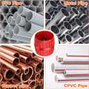 1/4'' - 1'' Depth Gauge and Pipe Deburring Tool Kit, 1/8'' to 1-5/8'' Inner Outer Reamer Pipe Tubing Chamfer Tool for PVC PPR Brass CPVC PE-RT Aluminum