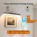 24Inch Picture Lights Battery Powered 6000mAh -3 Pack Black Wireless Remote Control Sconces for Gallery, Living Room, Museum & Large Wall Art