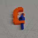 1/64 Scale Track C Clamp, Orange, Compatible with Hot Wheels & Matchbox