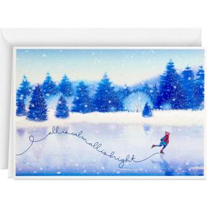 Hallmark Boxed Holiday Cards, Ice Skating (40 Cards with Envelopes)