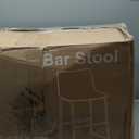 DUMOS 26 Inch Counter Height Bar Stools Set of 4, Modern Faux Leather High Barstools with Back and Metal Leg, Bar Chairs for Kitchen lsland, Brown