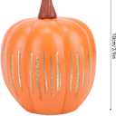 Starry Night Pumpkins, Twinkle Light Resin Pumpkins, One-Button Switch Control, Built-in LED Light, Indoor Glowing Night Light, Halloween Decor for Home (Orange)