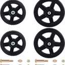 CheeMuii 2 Pack 8" and 2 Pack 12" Lawn Mower Wheels Total 4 Pcs Push Mower Wheels with Bolts and Lock Nuts Kit Fit for Most Standard push Lawn Mowers/Generator/Garden Tiller/Handtruck