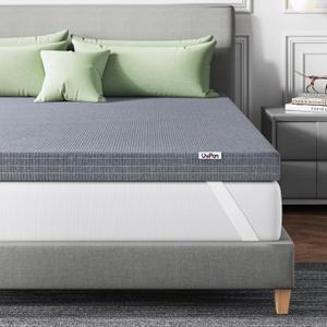 Firm Mattress Topper Full Size - 3 Inch Charcoal-Infused Memory Foam Bed Topper for Back Pain Relief and Spinal Alignment, Dual-Sided Firmness, CertiPUR-US Certified, Removable Cover