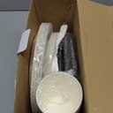 175 Pcs Merry Christmas Party Dinnerware Foil Dots Christmas Paper Plates Set Elk Disposable Xmas Plates Napkins Cups for New Year Wedding Birthday Baby Shower Party Supplies Decoration (White Silver)