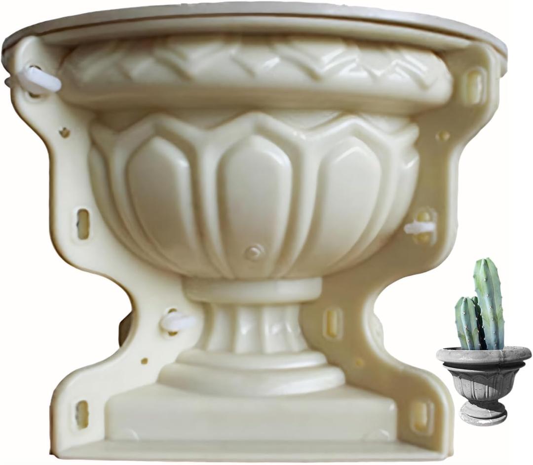Milisten Planter Mold Large Cement Garden Planter Mold Concrete Flower Pot s Succulent Mould Cement Clay s Bonsai Pot for Flower Making