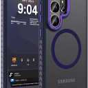 DEERLAMN Strong Magnetic Case for Samsung Galaxy S26 Ultra 6.9-Inch,[Compatible with Magsafe][Military Grade Drop Protection] Translucent Matte Shockproof Protective Phone Cover, Frosted Purple