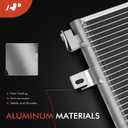 A-Premium Air Conditioning A/C Condenser Compatible with Ford Focus 2008 2009 2010 2011, 2.0L, Manual Transmission
