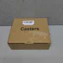Caster Wheels, 3 Inch Casters Set of 4, Heavy Duty Caster with Brake, Locking Castors with Polyurethane Wheel,Plate Swivel Castor Wheels for Furniture Carts,Workbench Casters