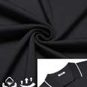 COOFANDY Mens Polo Shirts Short Sleeve Casual Knit Polo Shirt Vintage Golf T Shirts Old Money Tops (Black)