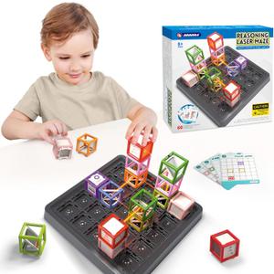 Laser Reasoning Game Set, STEM Toys for Ages 8-13, 60 Level Board Challenges Games for Kids 8-13, Learning Education Puzzle Toys for Space & Logic, Boys and Girls Christmas/Easter/Birthday Gift