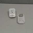 Italy Travel Plug Adapter 2 Pack, TESSAN Italy Power Adaptor with 4 Outlets 3 USB Charger (1 USB C Port), Type L Adapter for US to Chile Libya Syria Tunisia Uruguay