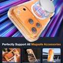 Diaclara Magnetic Designed for iPhone 17 Pro Max Case Full Body Bumper,[Compatible with MagSafe] Military Drop Proof Cover with Built-in Touch Sensitive Anti-Scratch Screen Protector, Clear Glitter