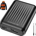 12V 18400mAh Heated Jacket Battery Pack for Wulcea, Genovega, Portable Battery Pack for Heated Jacket with Digital Display, DC Output Power Bank for Heating Jacket, Coat