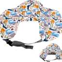 Coloful Nursing Pillow Cover Compatible with Momcozy,Removable Feeding Pillow Cover with Security Fence Compatible with Momcozy,Adjustable Waist Strap,1 PCS(No Pillow)