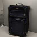 Travel Select Amsterdam Softside Expandable Luggage with Rolling Wheels, Navy, 25-Inch Medium