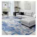 RELEANY Washable Area Rugs 8'x10' Non-Slip Modern Abstract Soft for Living Room Entryway Bedroom Nursery, Print Pattern, Blue Grey Navy Gray