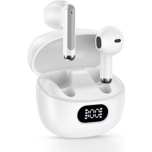 Pixel Buds Wireless Earbuds for Google Pixel 10 9a 9 Pro XL Fold 8a 8 Pro 7a 7Pro 6a 6Pro 5 4a 3XL, Ear Buds Bluetooth Headphones with LED Charging Case, Deep Bass Stereo Sound, 40 Hours Playtime, IP7 (White)