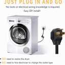 3 Prong to 4 Prong Dryer Adapter Cord, 1.5FT NEMA 10-30P to 14-30R Dryer Power Adapter Dryer Only, No Voltage Conversion, for Old Homes to New Dryers