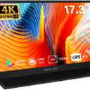 17.3'' 4K Portable Touchscreen Monitor, UHD 500Nits 100% AdobeRGB IPS HDR Travel Display, USB, Type-C & HDMI, Dual Speakers, VESA & Smart Cover - for Laptop PC Phone PS4/5 Xbox etc.
