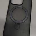 TORRAS Ultra-Magnetic Ostand for iPhone 16 Pro Case, [Compatible with MagSafe] [Flexible Stable Stand] Military-Grade Protection Translucent Slim Anti-Scratch Ring Kickstand, Frosted Black 6.3"