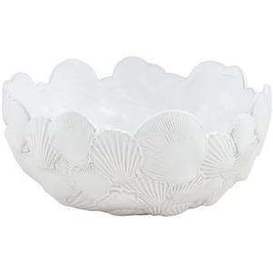 Mud Pie Layered Sea Shell Bowl; 4 3/4" x 10" dia